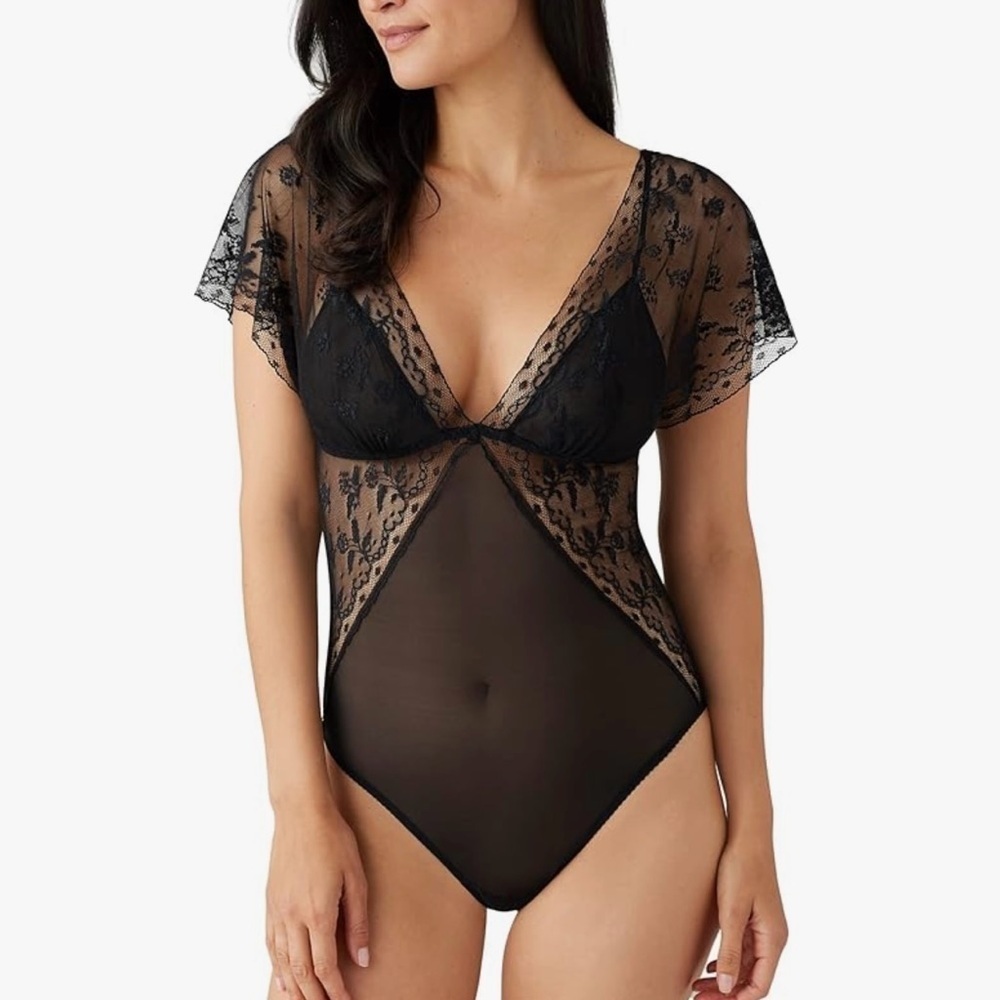 Wacoal Lifted in Luxury Thong-Back Bodysuit in Black